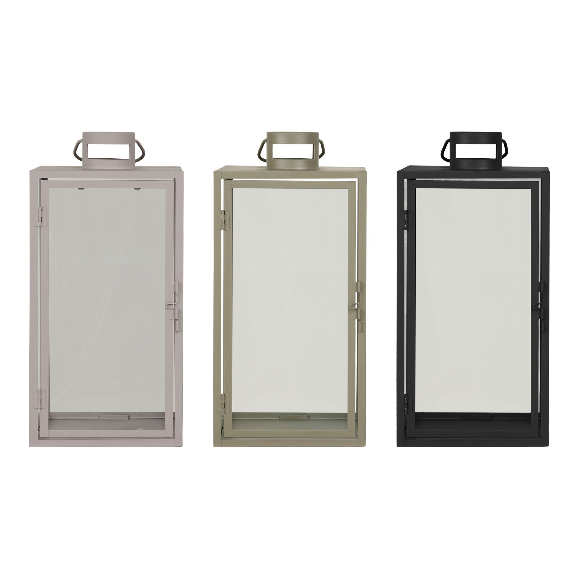 Alabama Lantern Display - Lanterns Display, Black, Beige, Green Set of 36