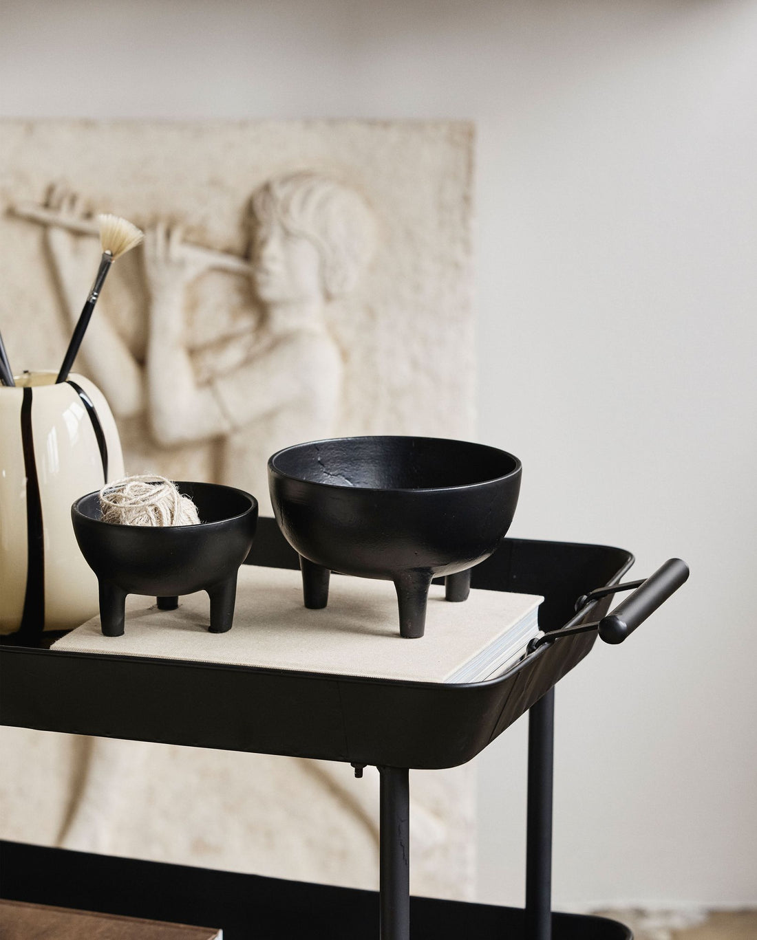 Lamu bowl for storage - Ø13 cm - black