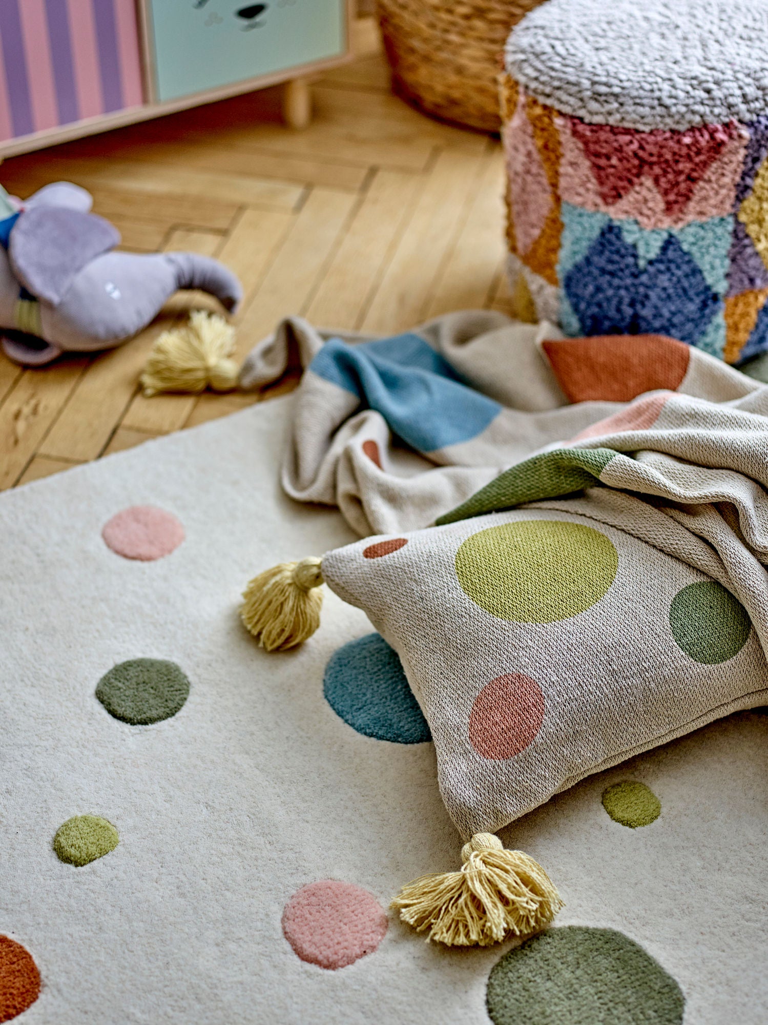 Bloomingville Mini Clennie Carpet, Nature, Wool