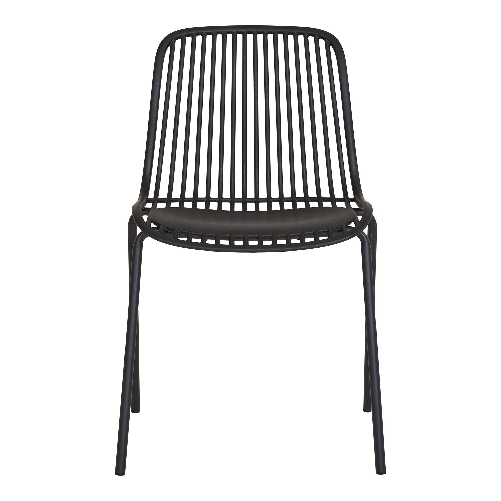 Garden chair, polypropylene, stackable, black
