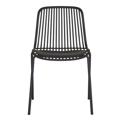 Garden chair, polypropylene, stackable, black