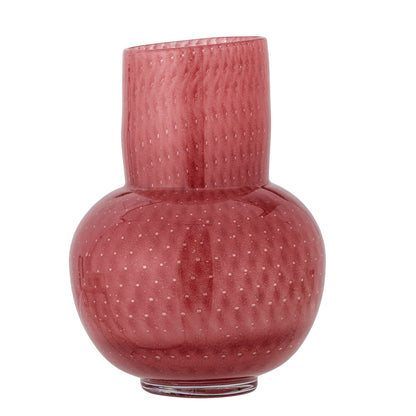 Bloomingville Roscoe Vase, Rosa, Glass