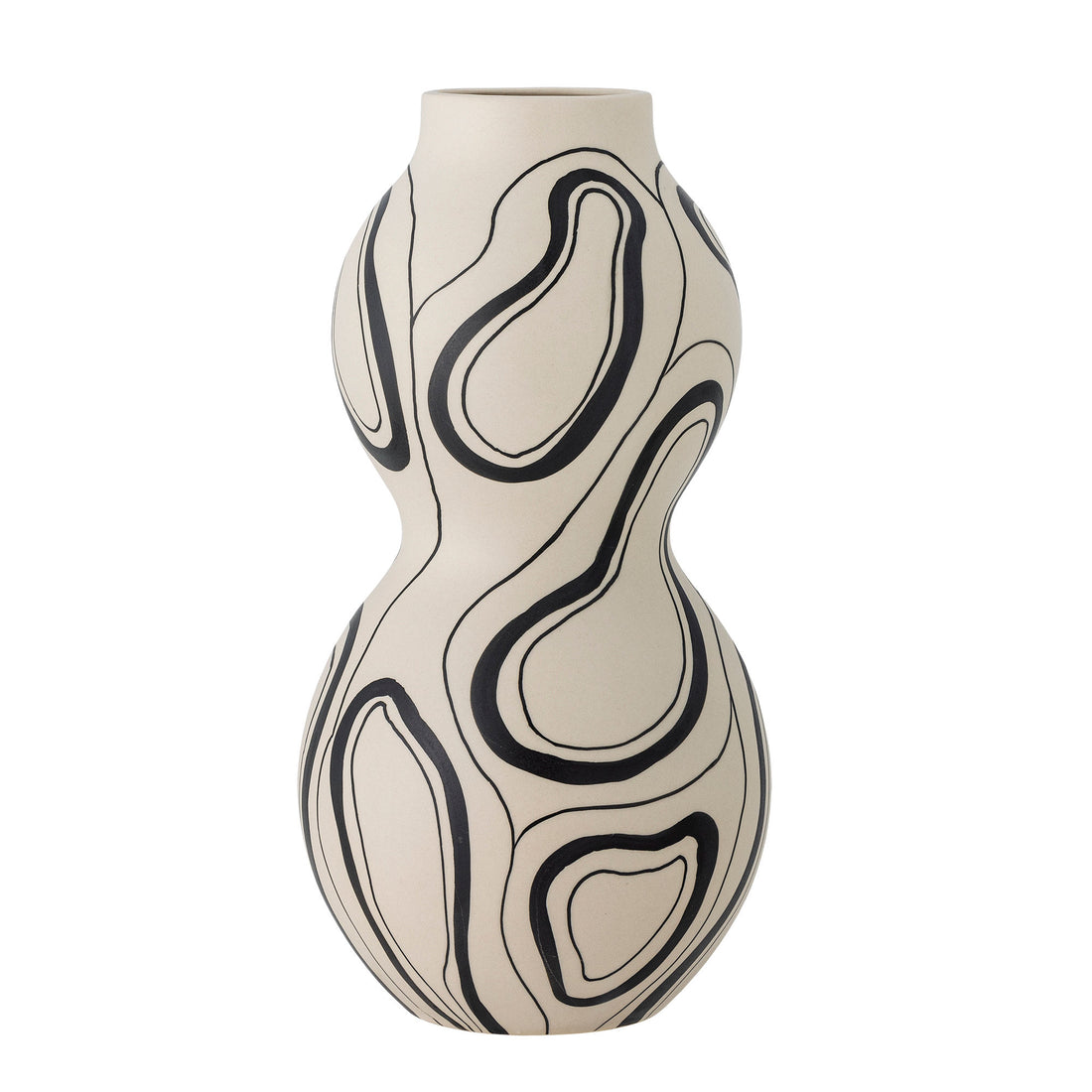 Bloomingville Nicola Vase, Black, Stoneware