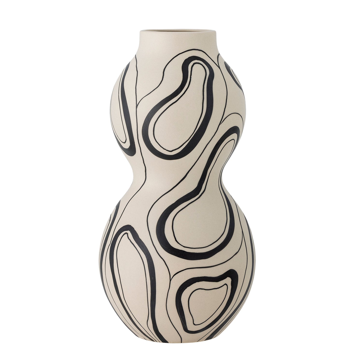 Bloomingville Nicola Vase, Black, Stoneware