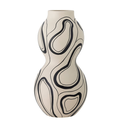 Bloomingville Nicola Vase, Black, Stoneware