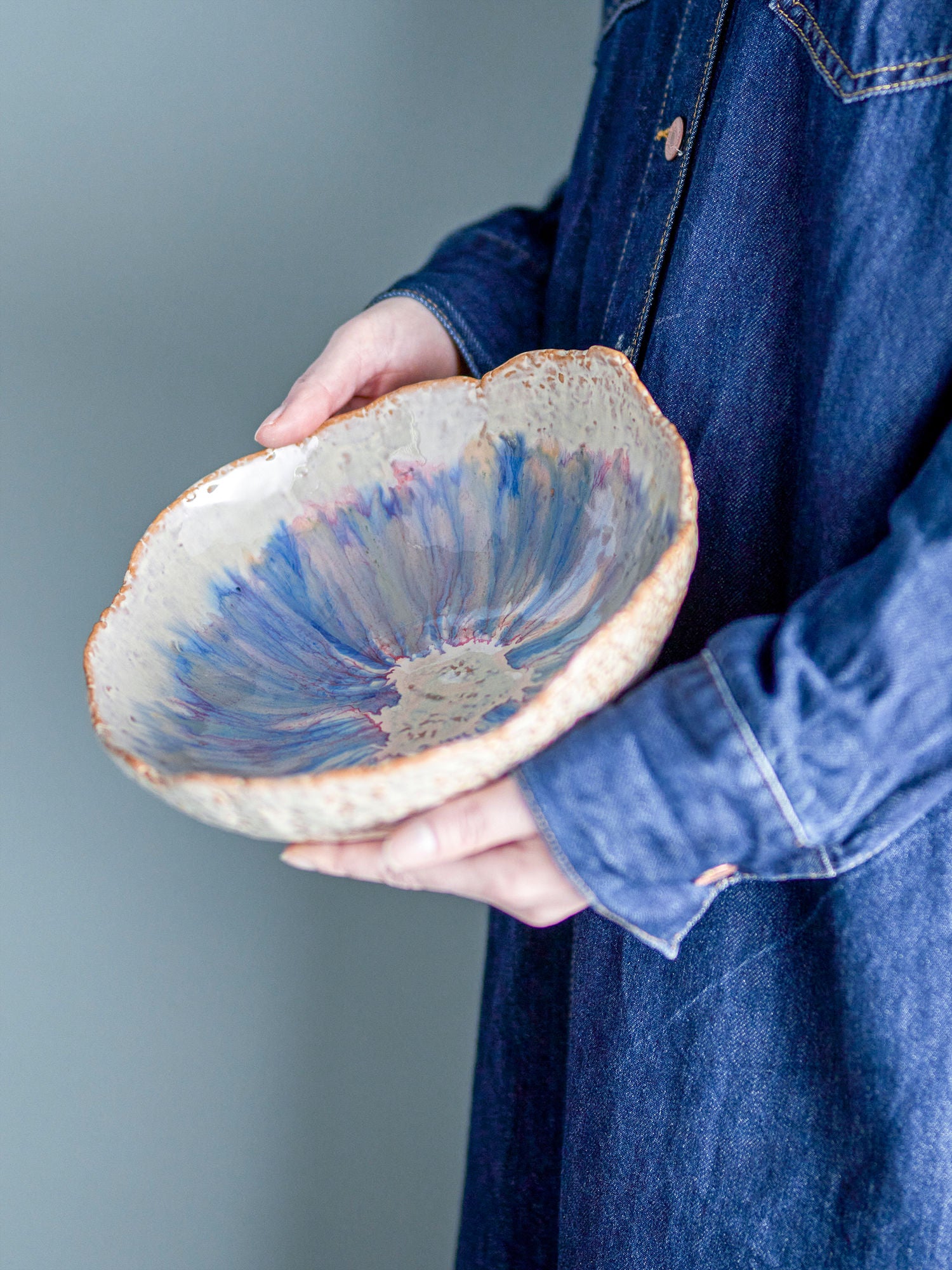 Bloomingville Amalia bowl, blue, stoneware