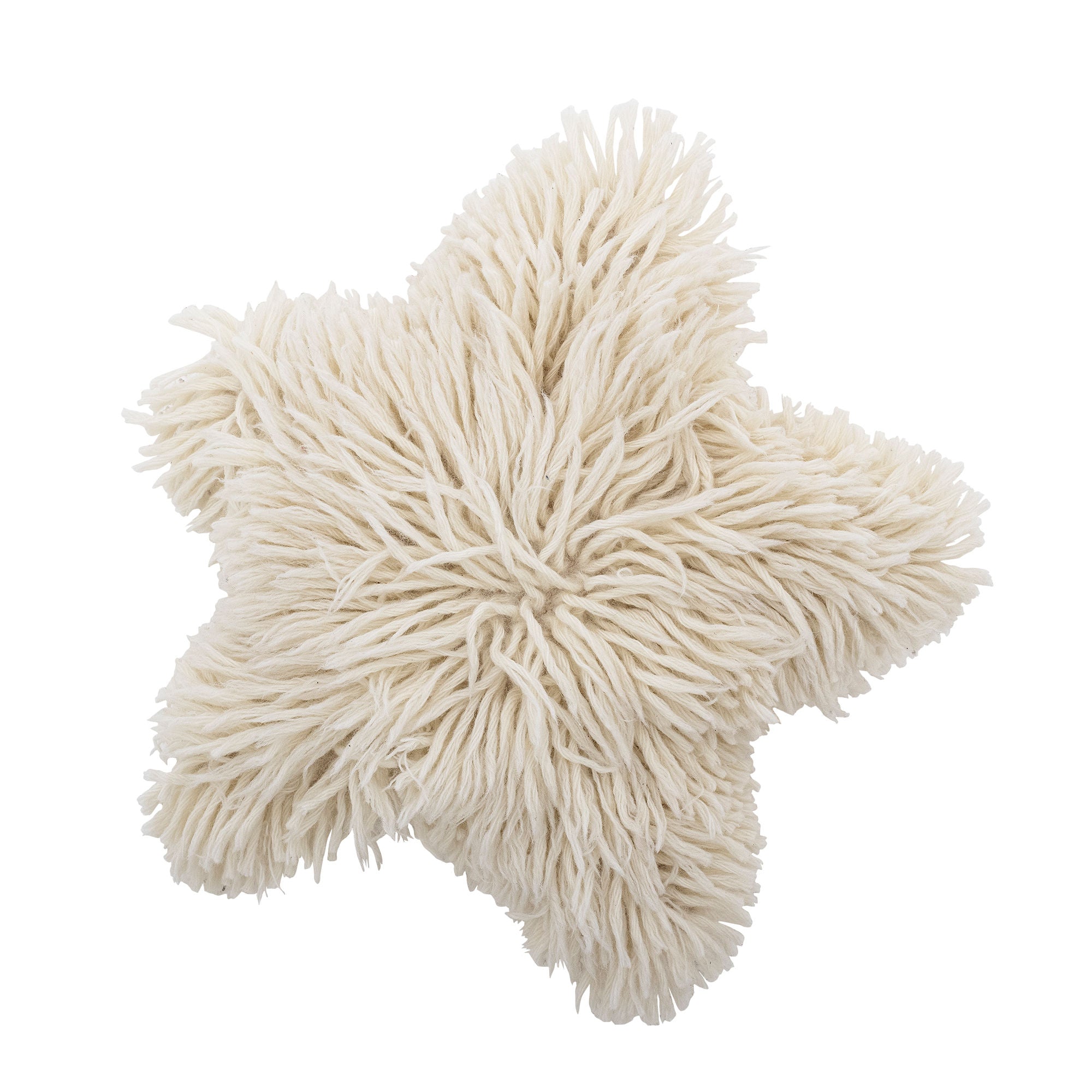 Bloomingville Star pillow, nature, wool