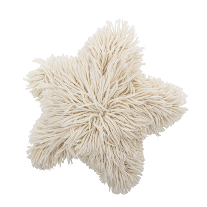 Bloomingville Star pillow, nature, wool