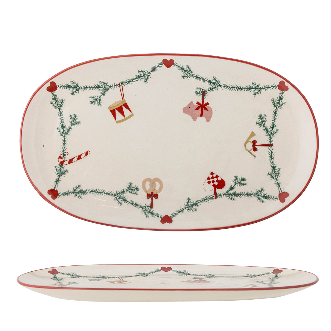 Bloomingville Yule serving dish, nature, stoneware