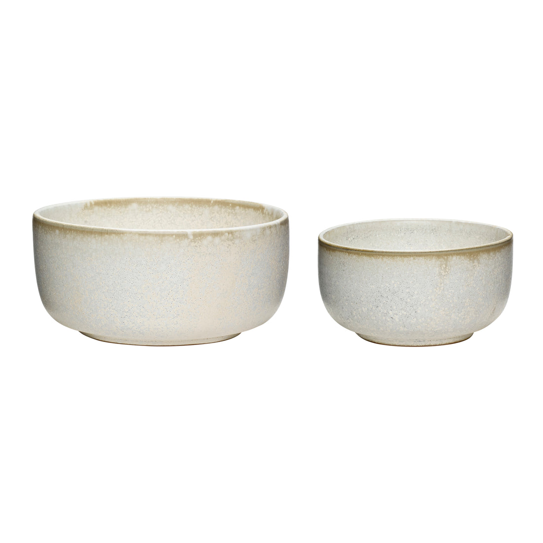 Clay Bowls White (set of 2) - ø11xh6, ø15xh8cm