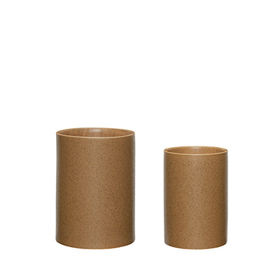Edna Pot Brown (set of 2) - ø14xh19, ø18xh24cm