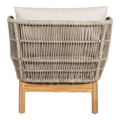 Sunbed, Acacia, Beige, incl. cushions