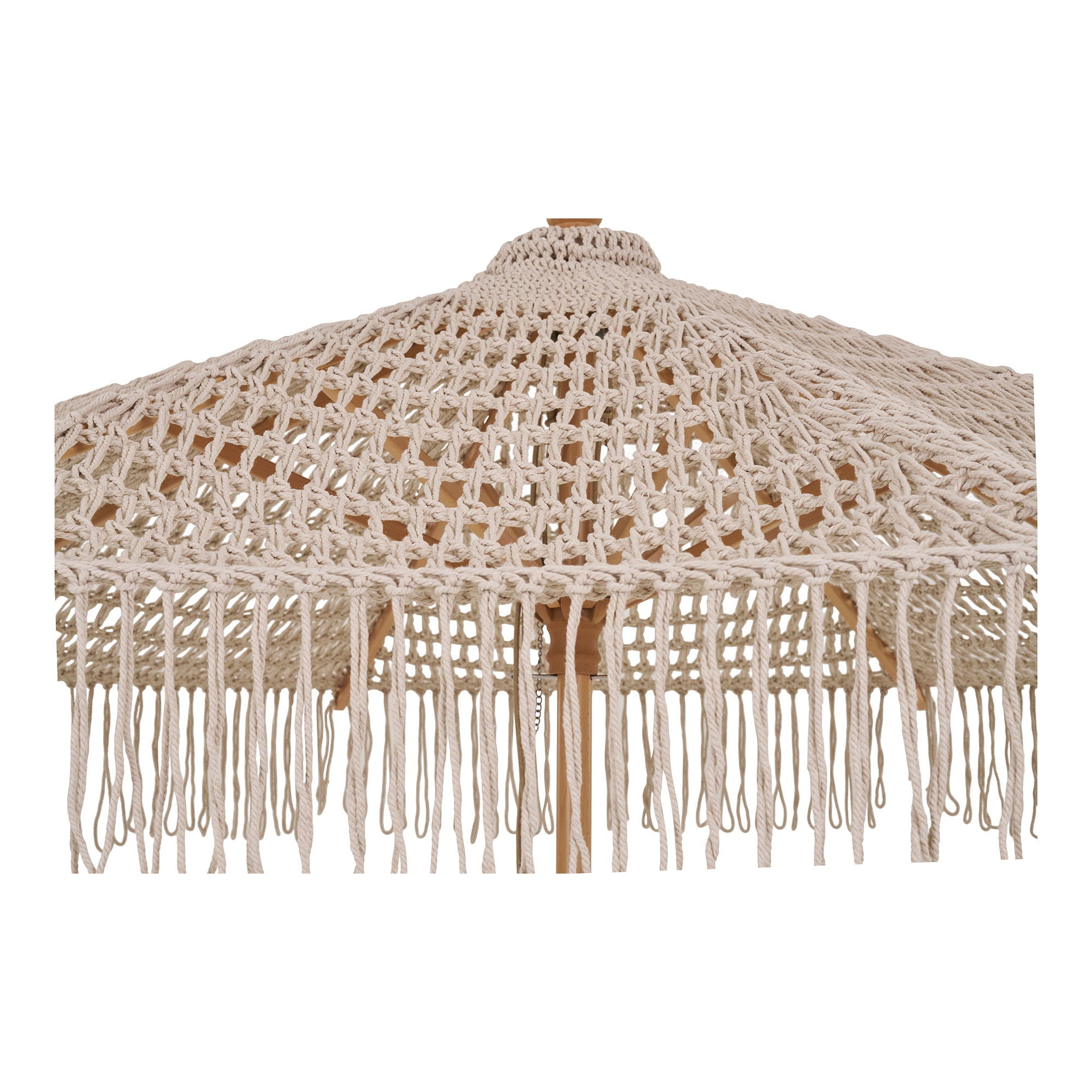 Parasol, cotton, wooden stick, beige<br>ø250 cm