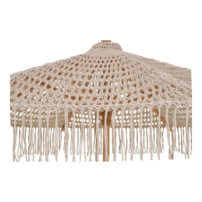 Parasol, cotton, wooden stick, beige<br>ø250 cm