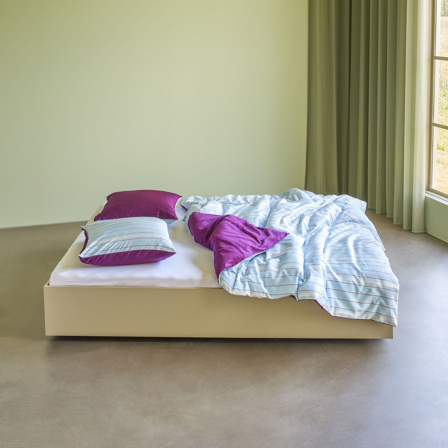 Hübsch Solace bedding 60x63 140x220 light blue