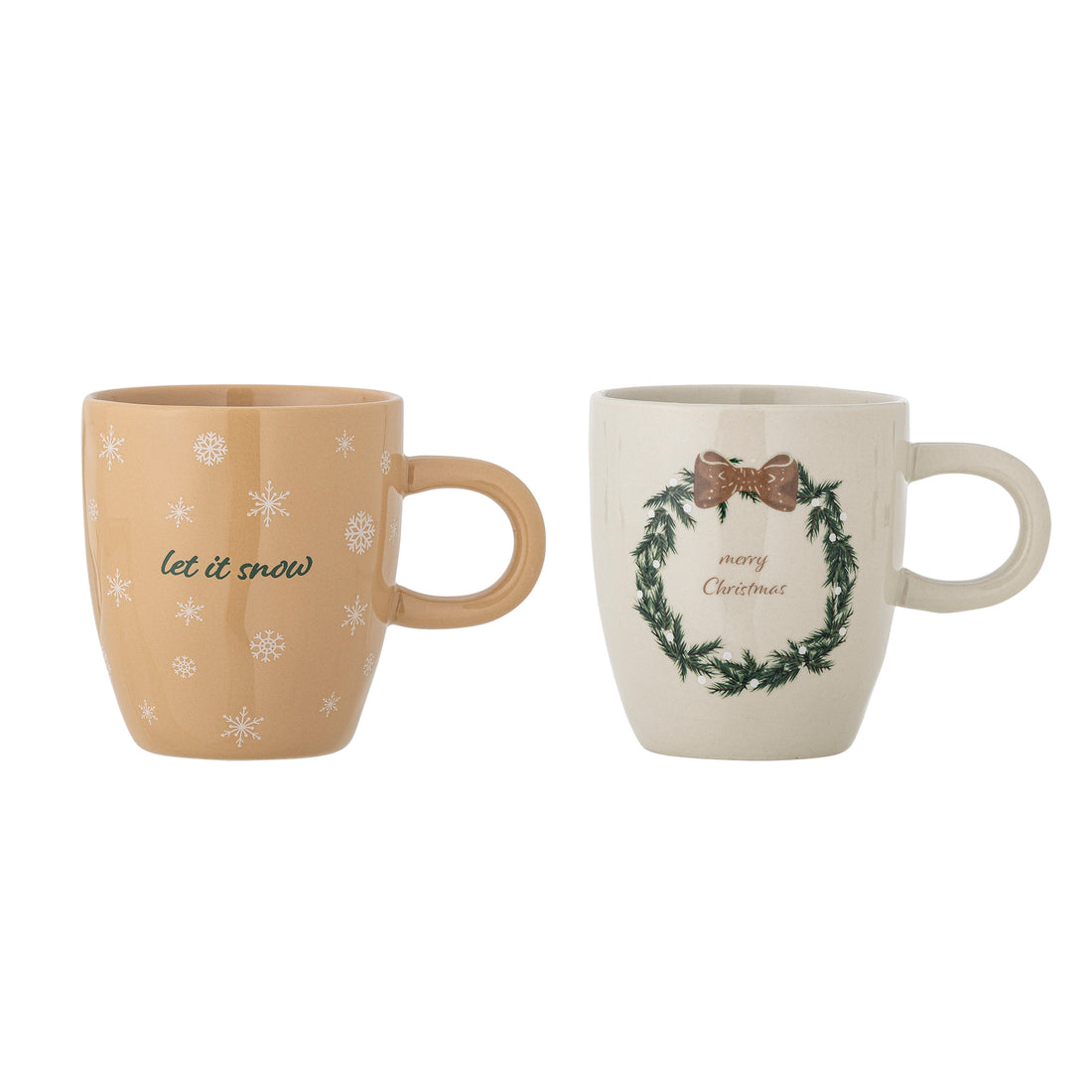 Jolina Mug, Natural, Stoneware D9xH10 cm, set of 2