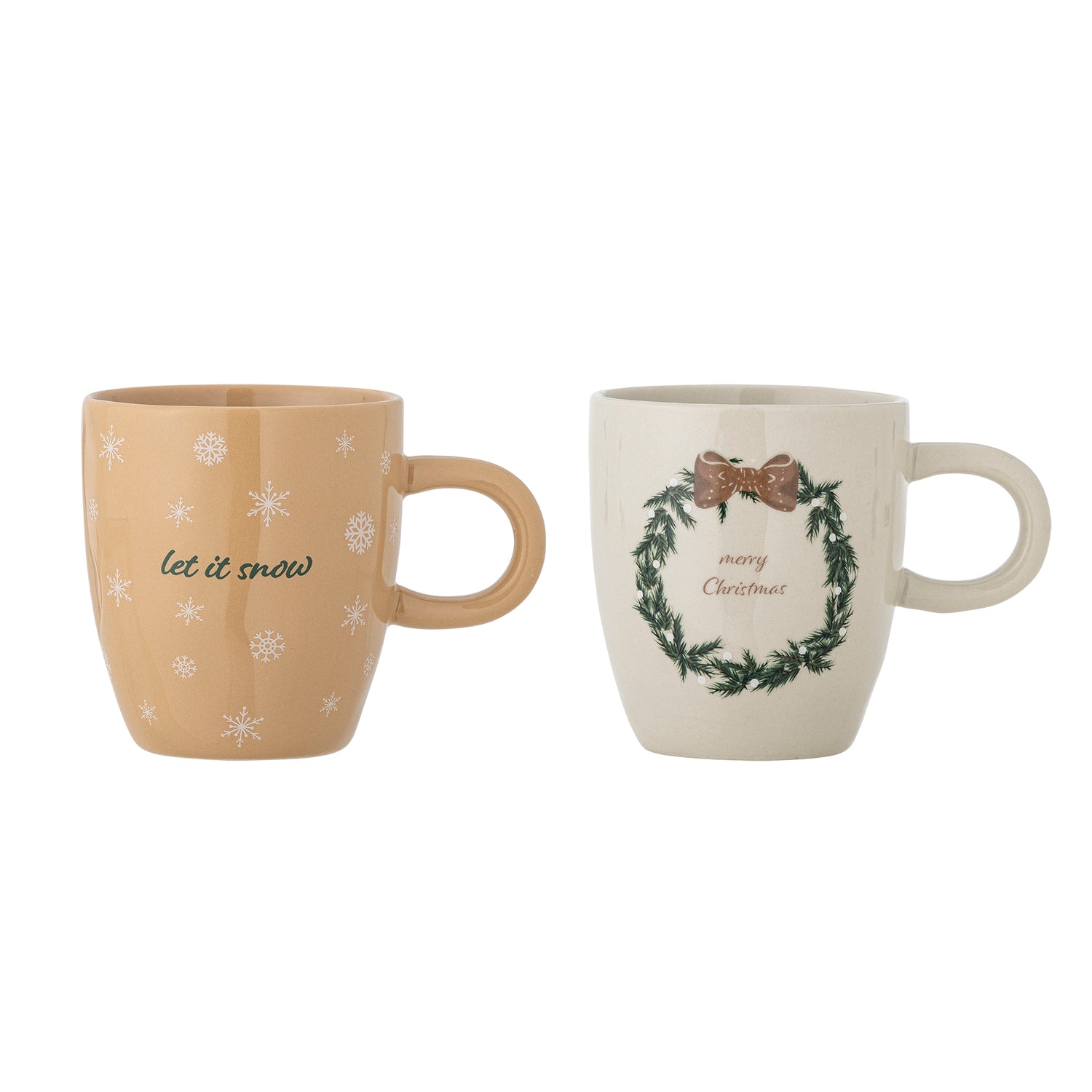 Jolina Mug, Natural, Stoneware D9xH10 cm, set of 2