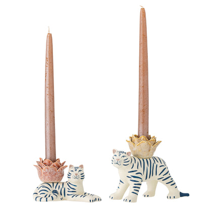 Bloomingville Rory candlestick, white, stoneware
