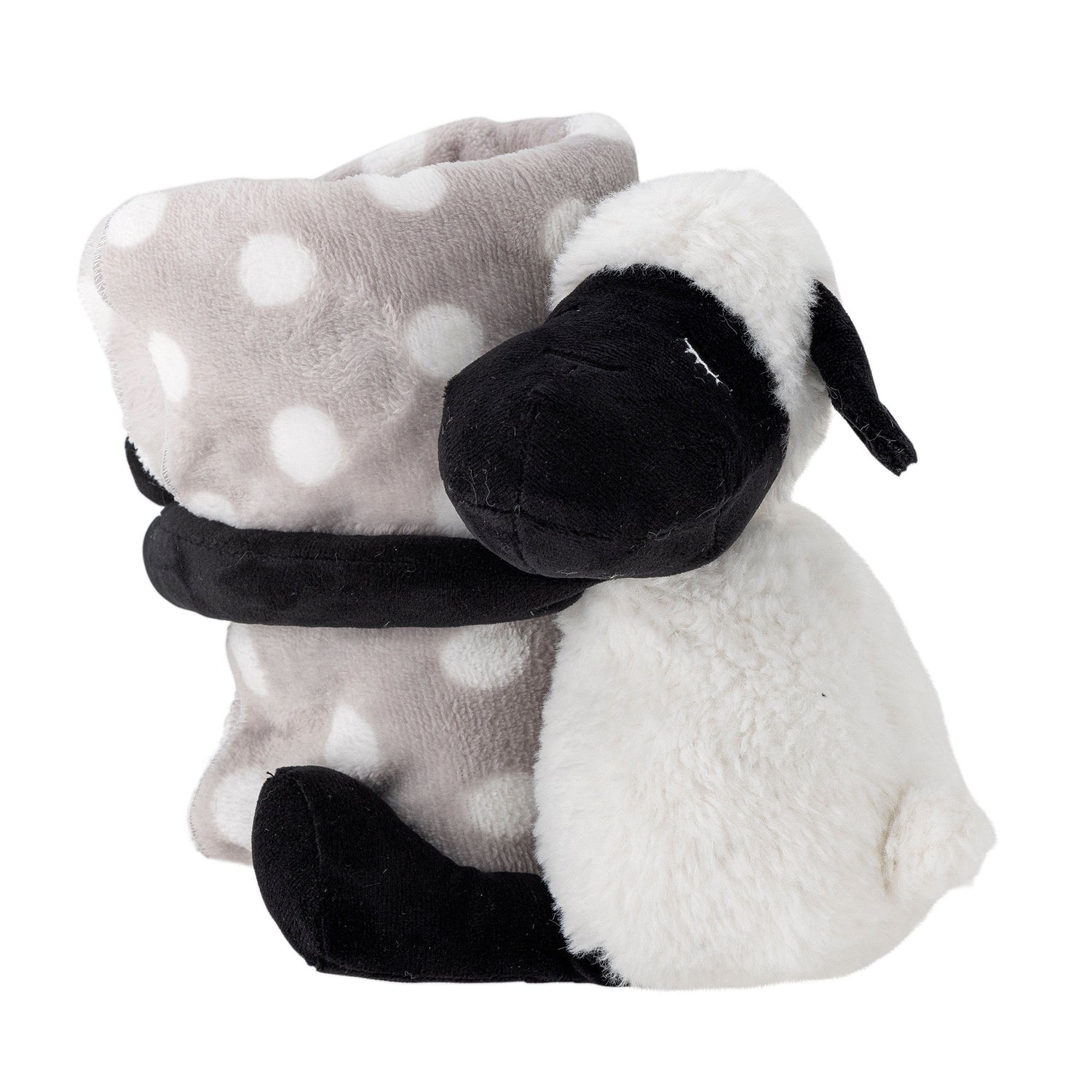 Bloomingville mini dolly teddy bear with blanket, white, polyester