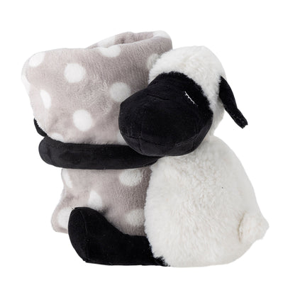 Bloomingville mini dolly teddy bear with blanket, white, polyester