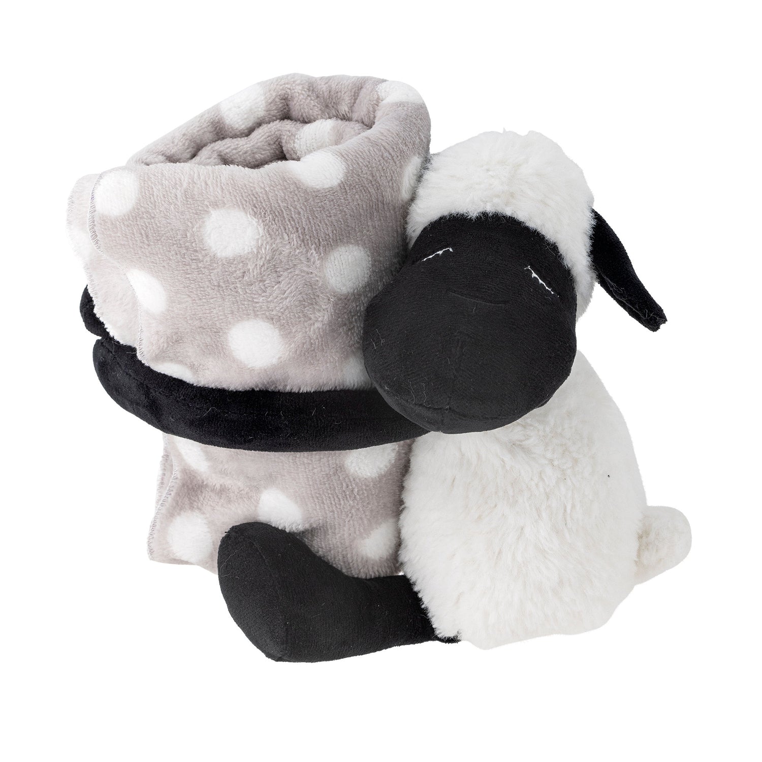 Bloomingville mini dolly teddy bear with blanket, white, polyester