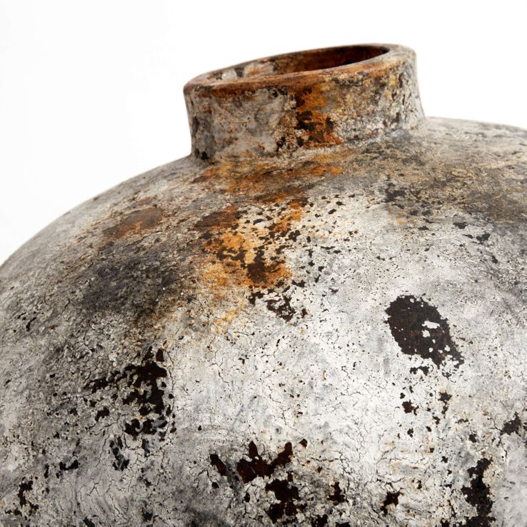 Pot of Echo 80 - Rust Gray - Terracotta - H: 80 Ø: 45 cm