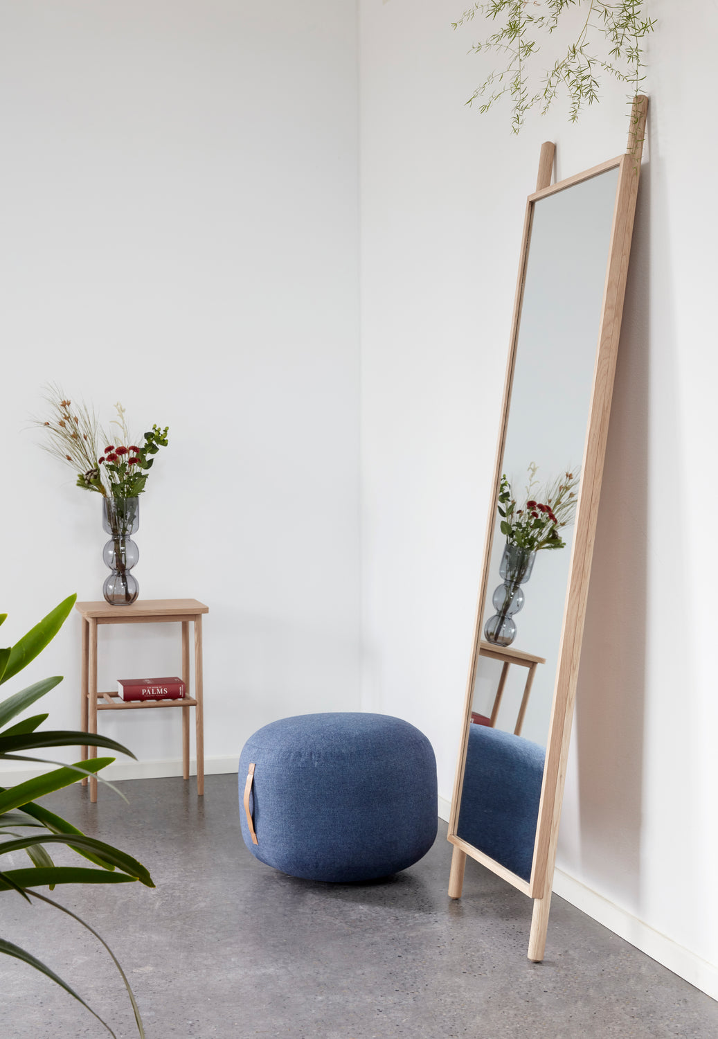 Lean Floor mirror Natural - 53xh188cm