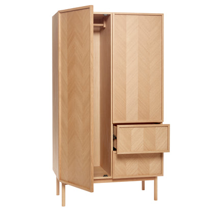 Herringbone Wardrobe Large Nature - 100x52x180cm
