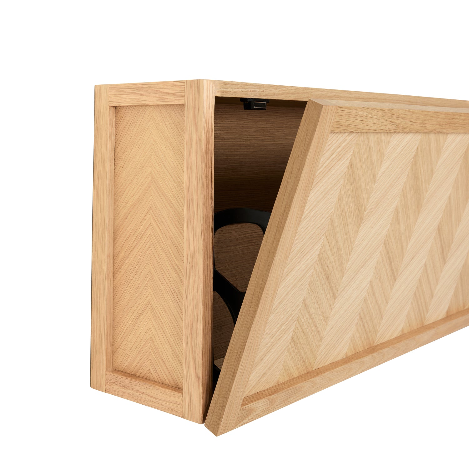 Herringbone Shoe Cabinet Large Natural - 100x25xh40cm
