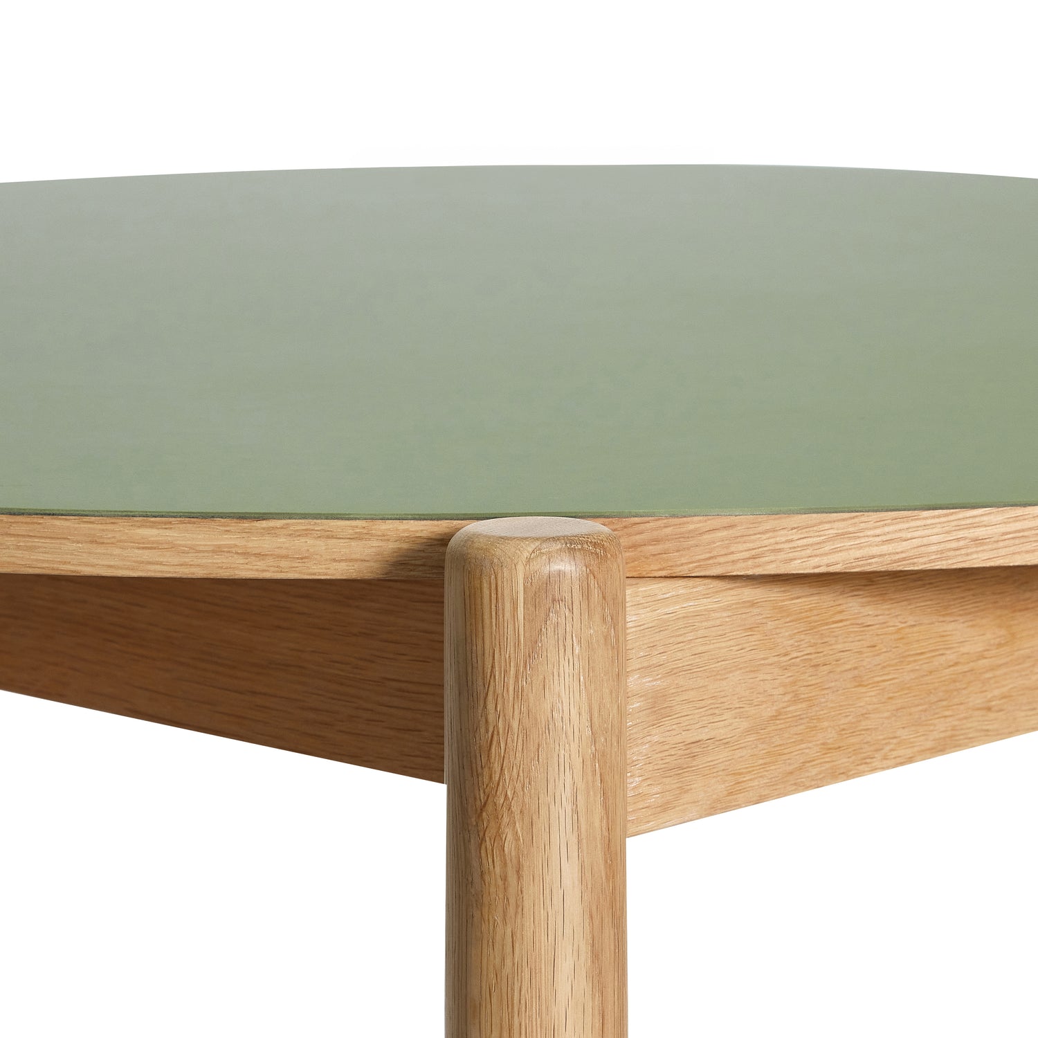 Oblique Dining Table Round Olive Green - ø115xh75cm