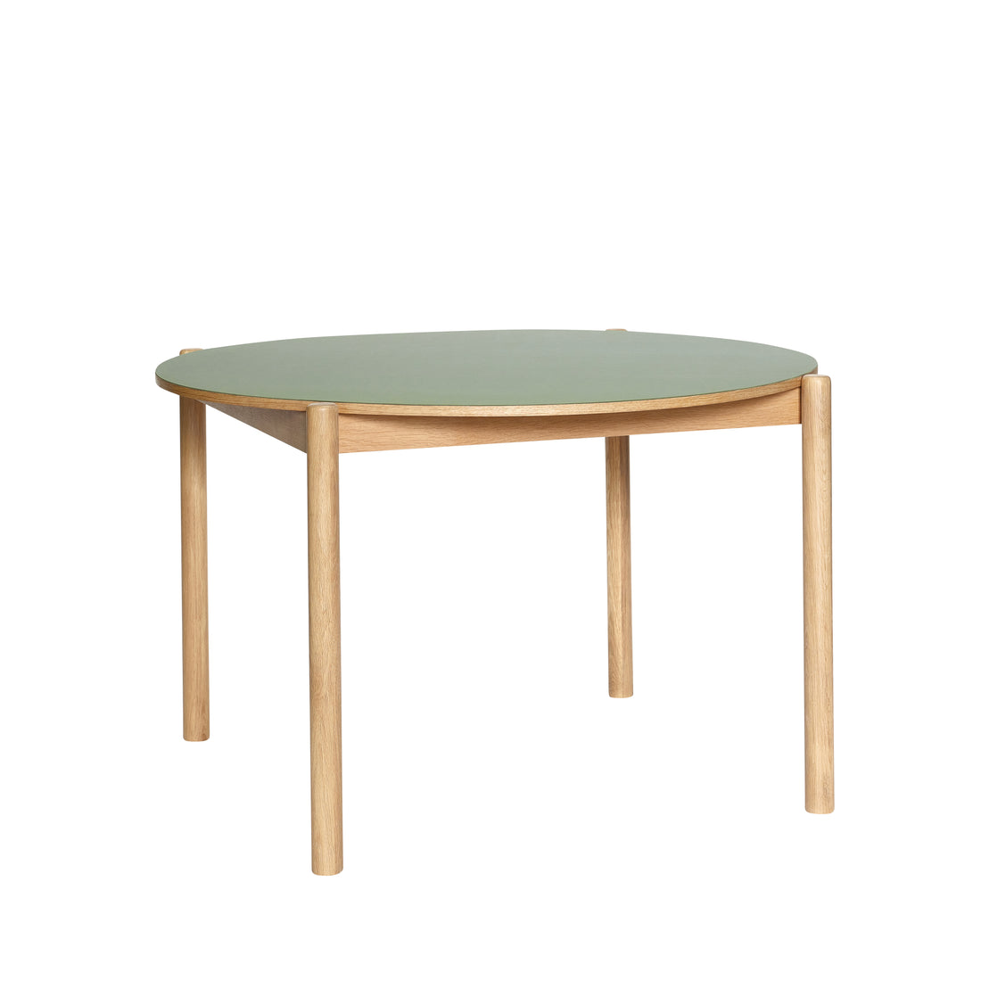 Oblique Dining Table Round Olive Green - ø115xh75cm