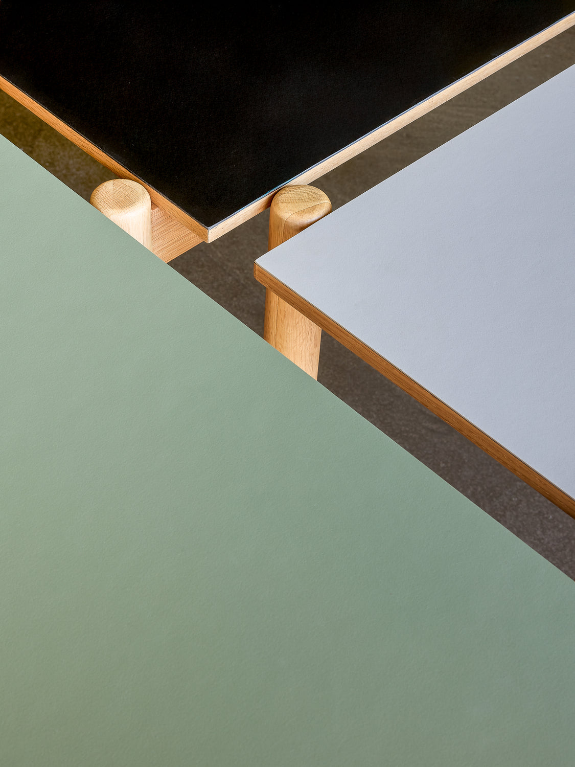 Oblique Dining Table Rectangular Olive Green - 190x107xh75cm