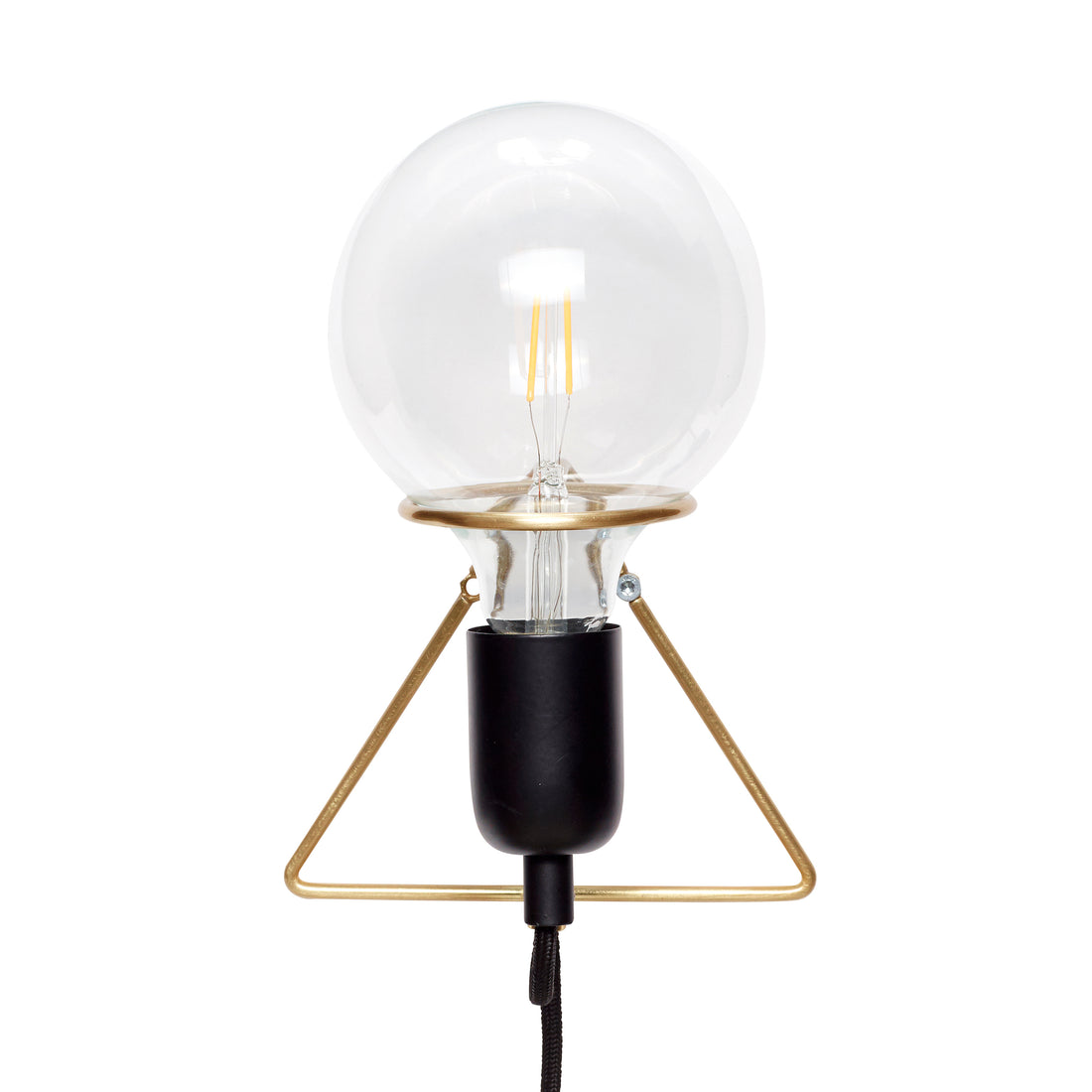 Eureka wall lamp brass color/black - 14x15xH15cm, E27/40W