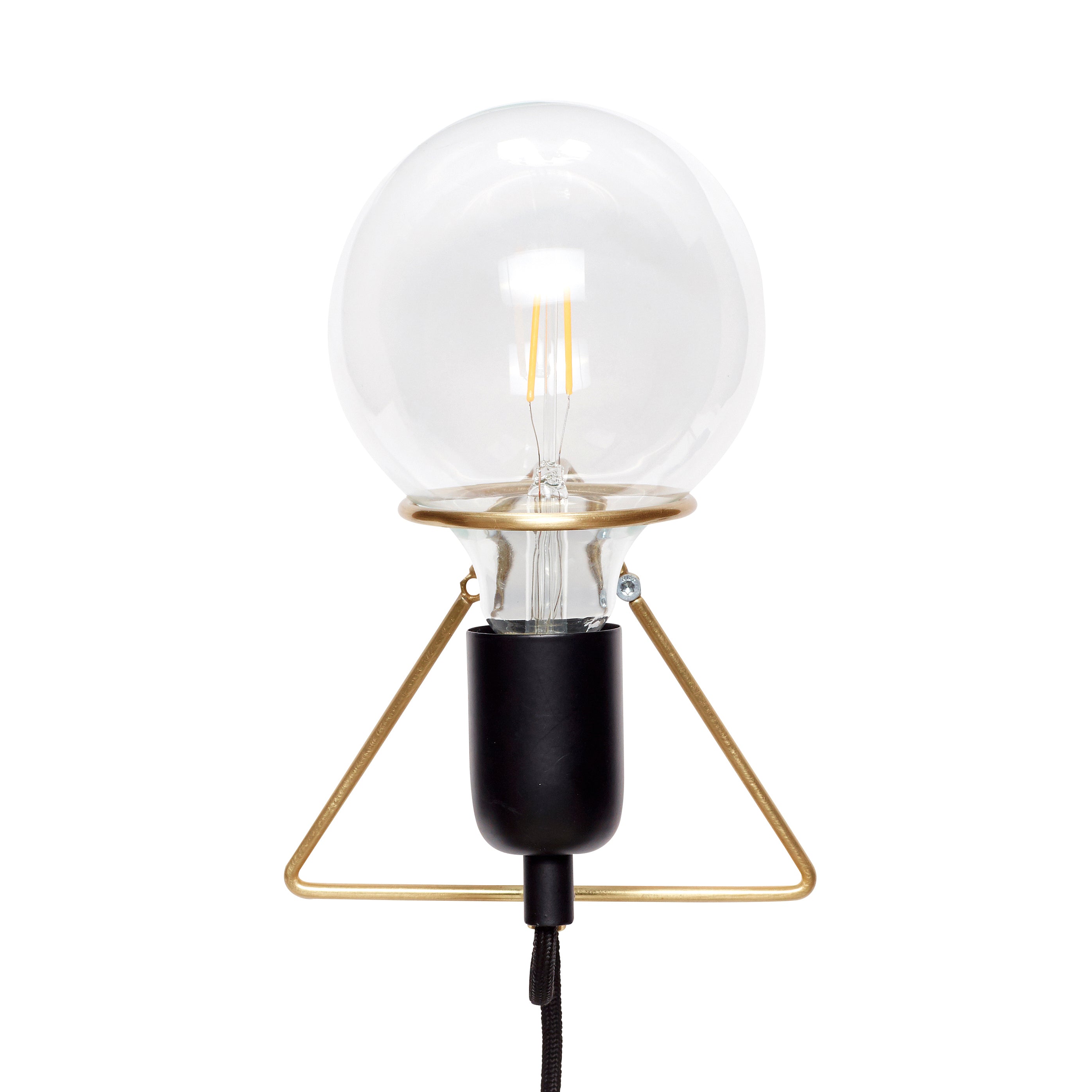 Eureka wall lamp brass color/black - 14x15xH15cm, E27/40W