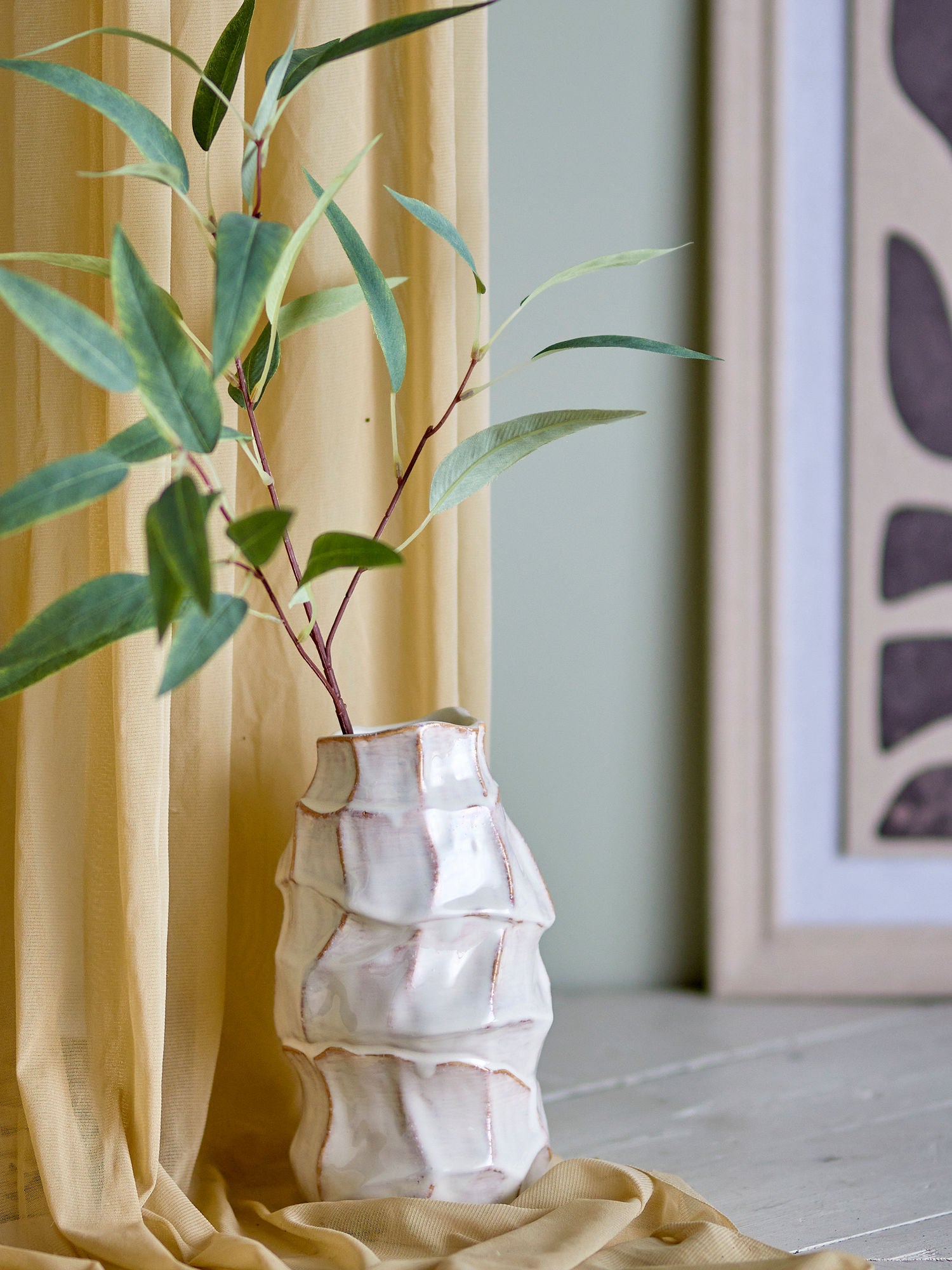 Bloomingville Dolores Vase, White, Stoneware