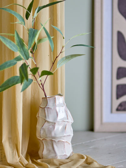 Bloomingville Dolores Vase, White, Stoneware