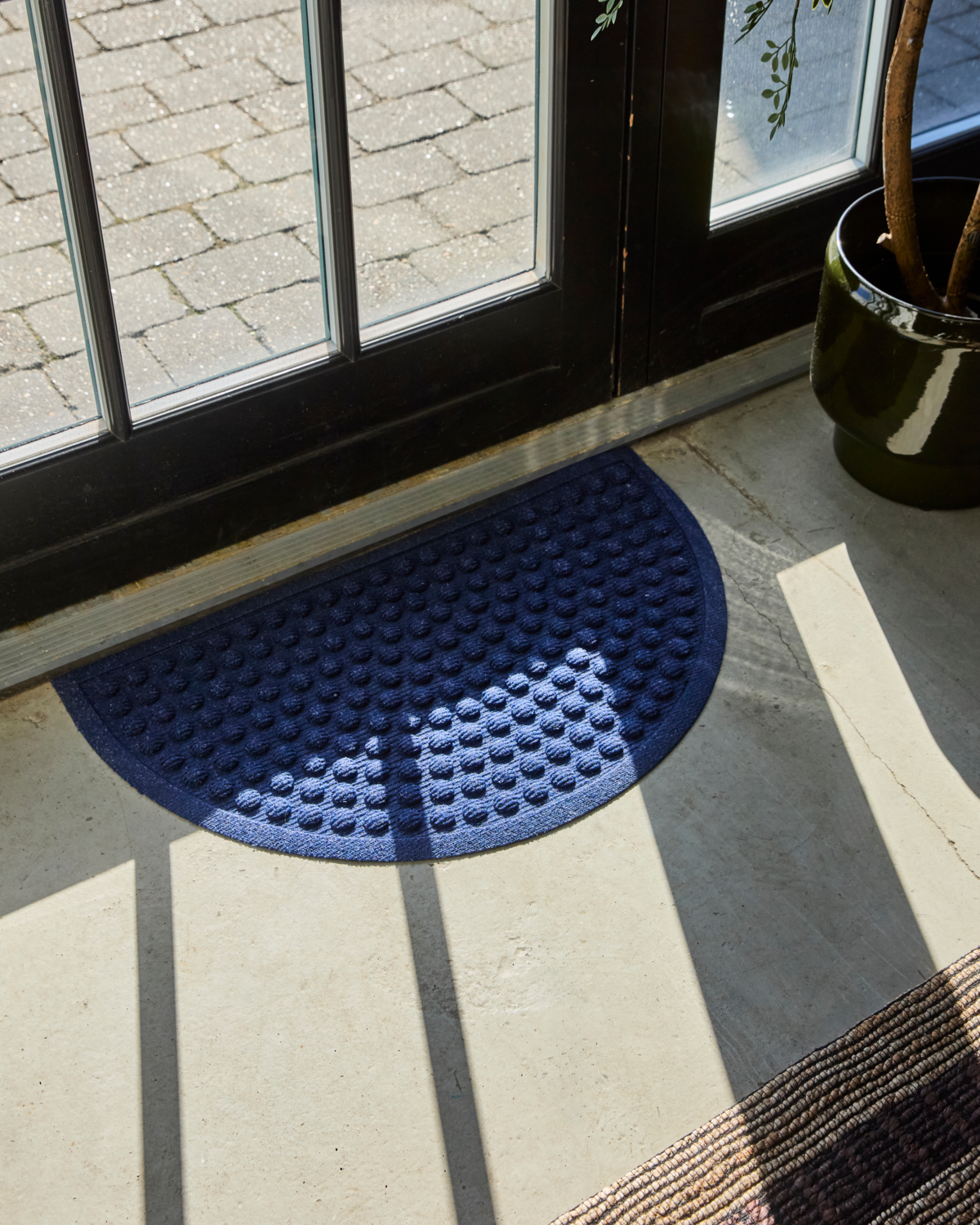 Doormat, HDEntry, Half Round, Blue