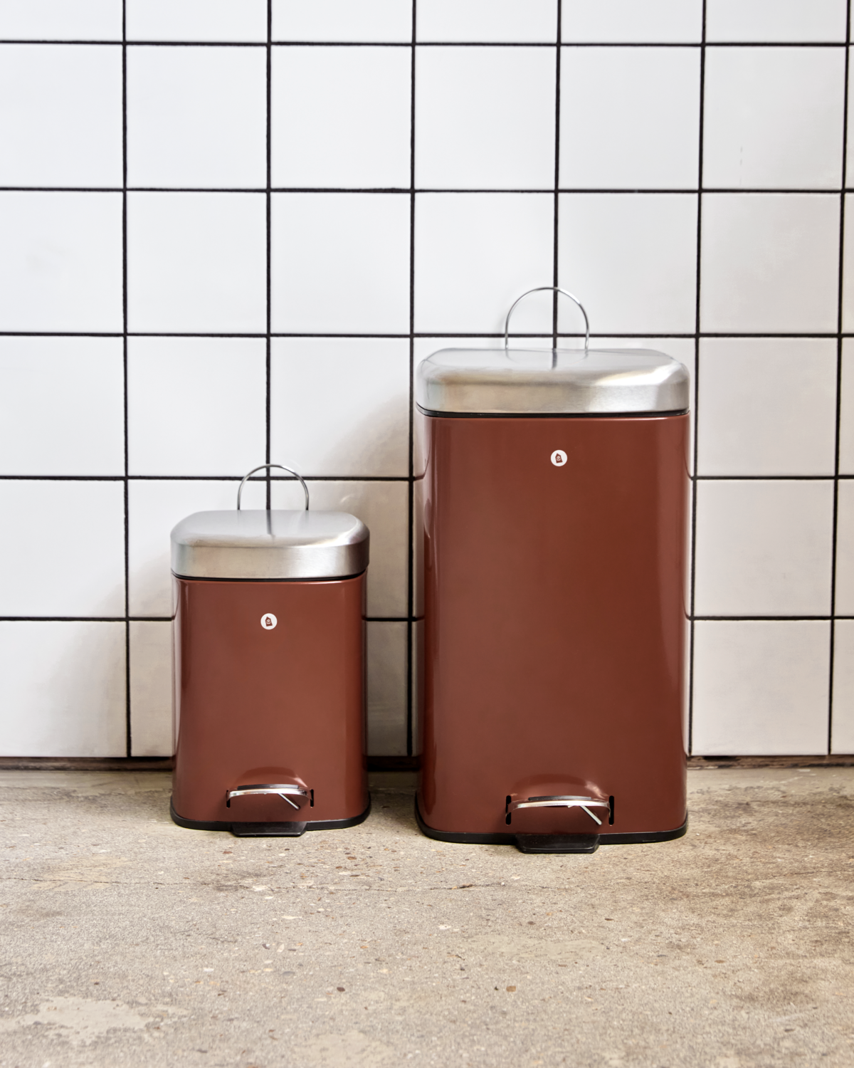 Trash can, HDBlack, Brown
