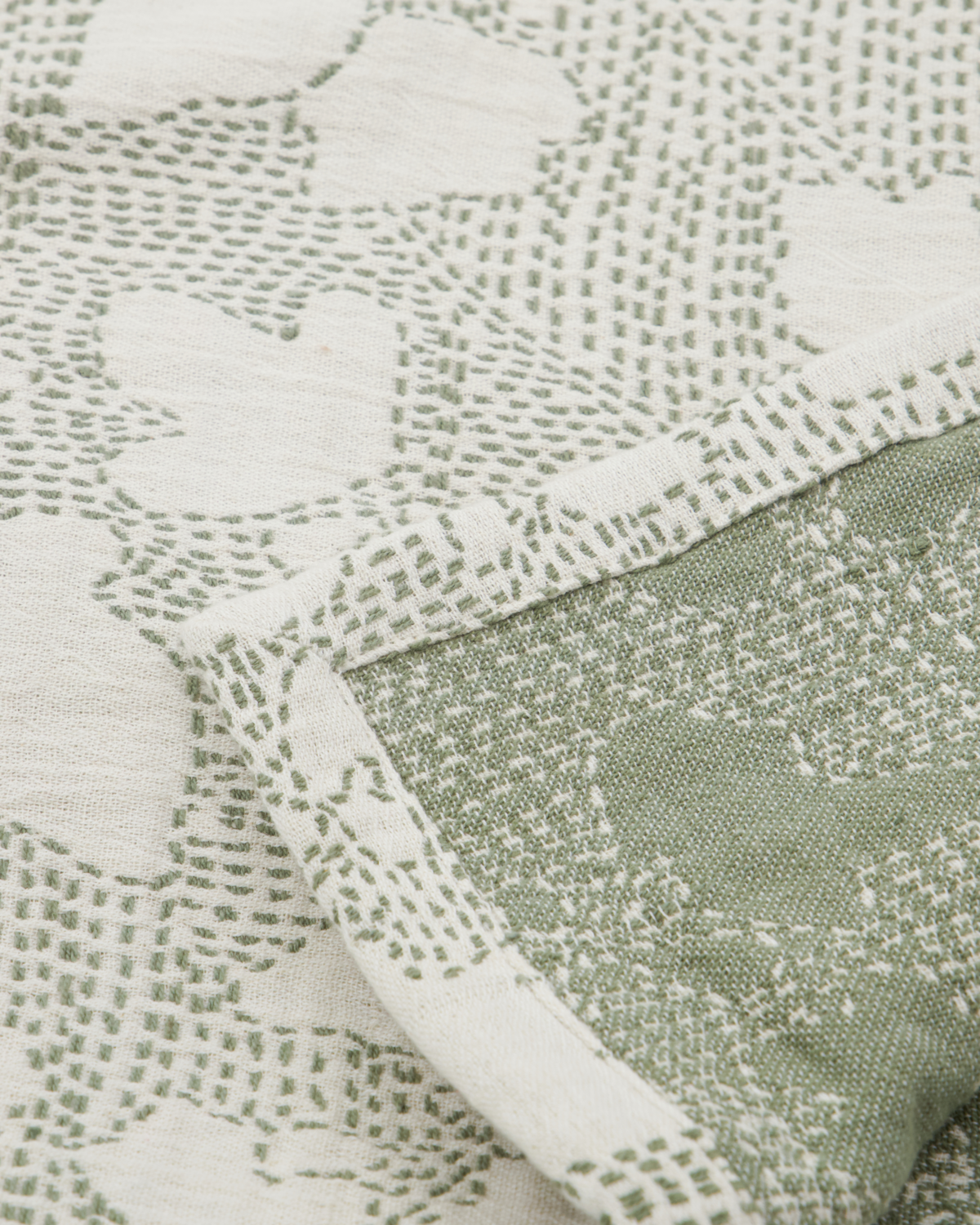 Bedspread, HDMori, Off-white; Khaki-coloured