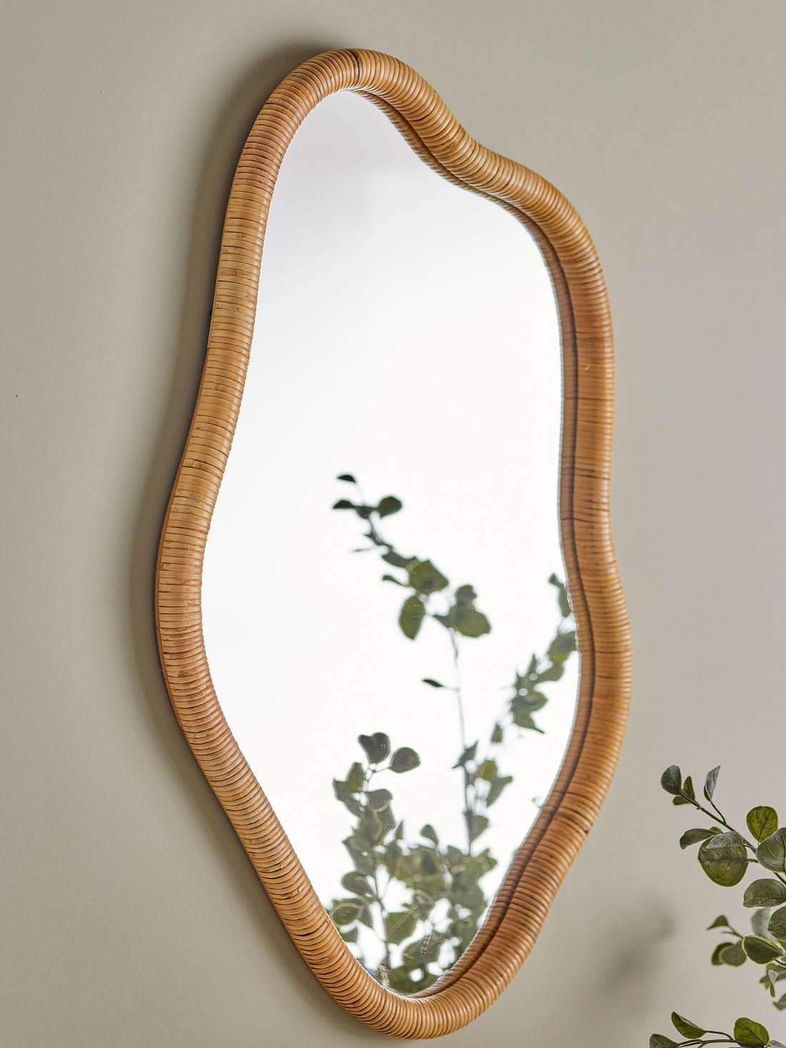 Bloomingville Ashlie Wall Mirror, Nature, Rattan