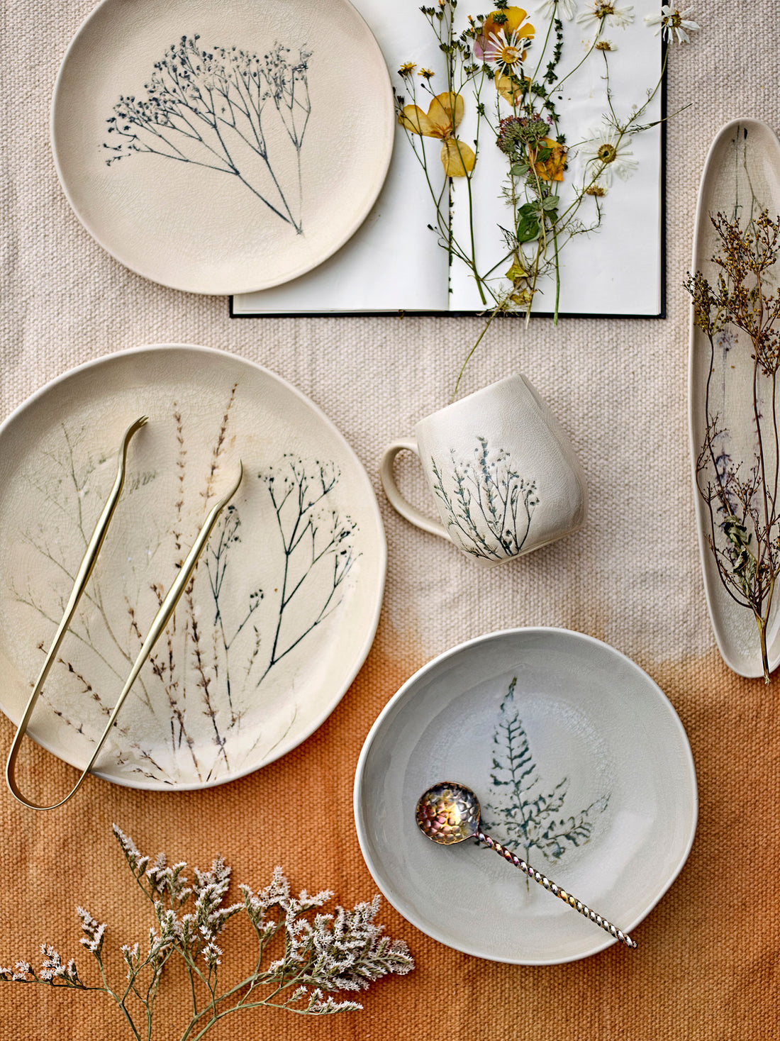 Bloomingville Bea Plate, Multipak, Nature, Stoneware