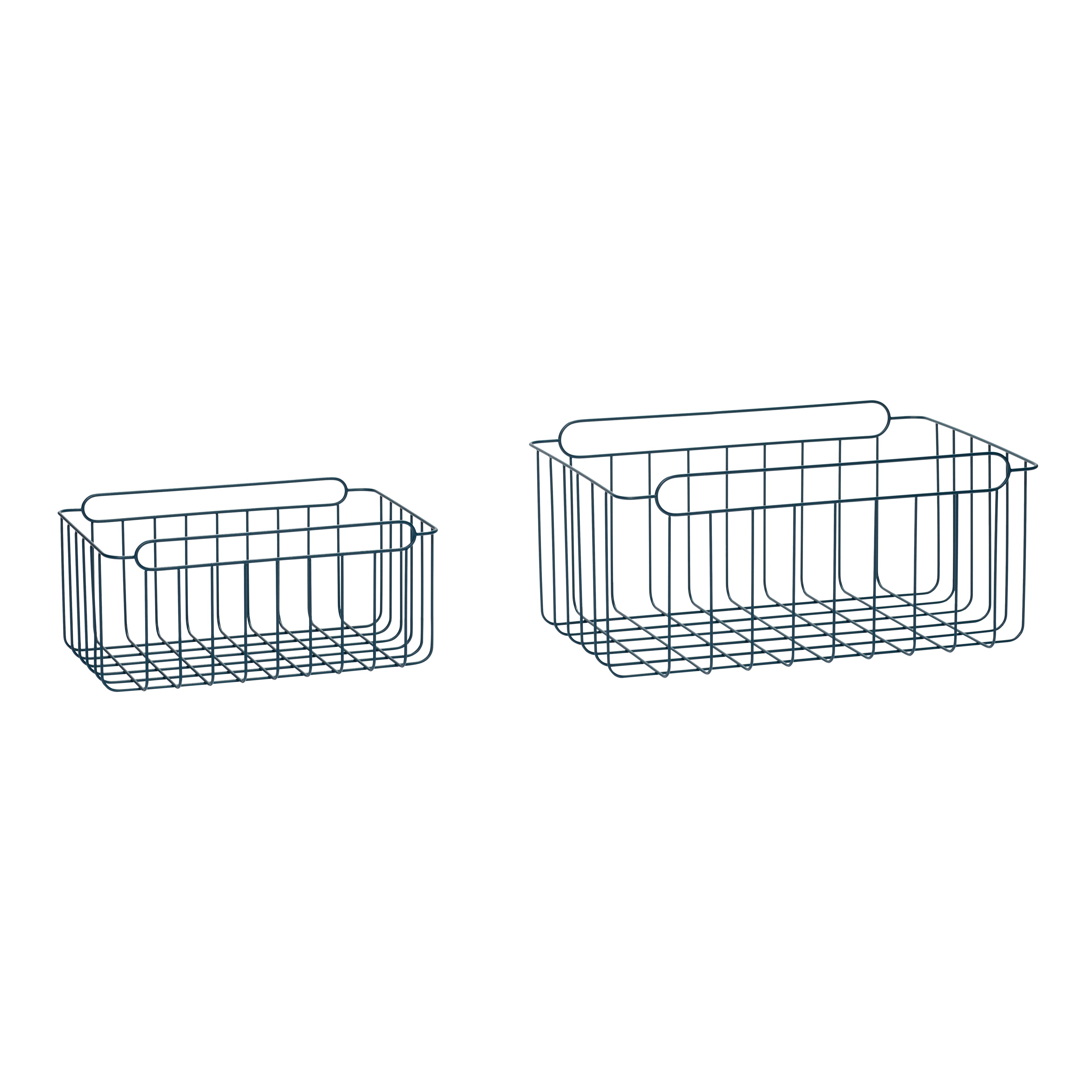 Wiredup Curve Blue (set of 2) - 44x30xH22, 61x41xH28cm