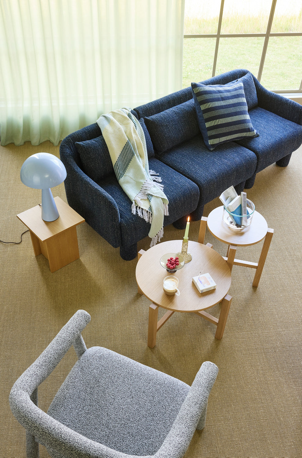 Mush Table Lamp High Ice Blue - ø30xh50cm