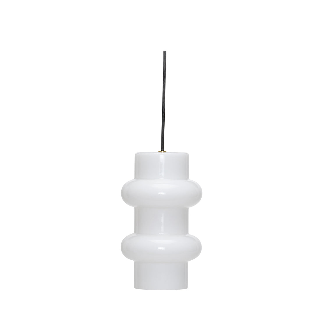 Pill Pendant Double Glossy White - ø15xh25cm,