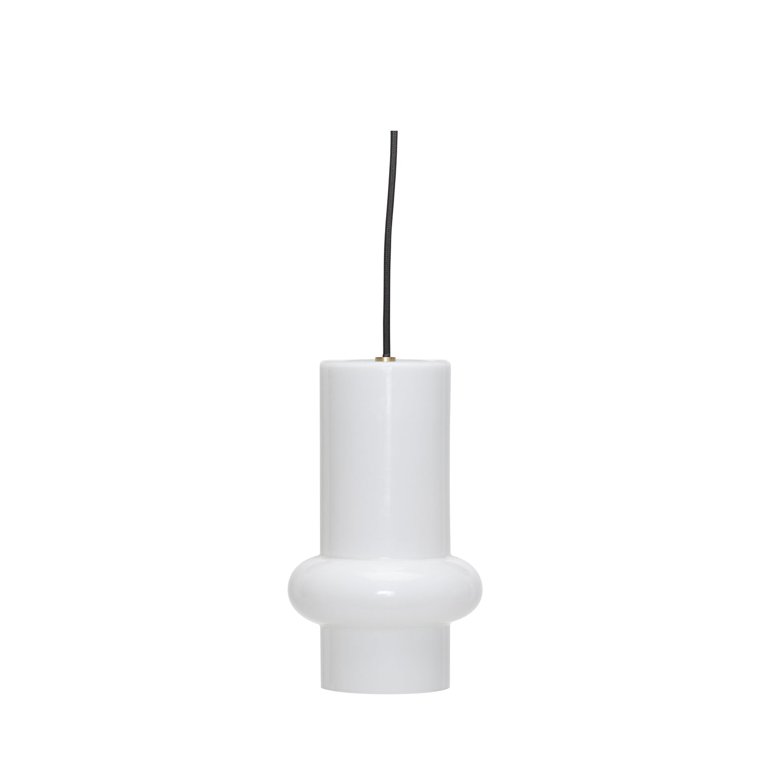 Pill Pendant Down Glossy White - ø15xh25cm,
