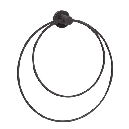 Loop Towel holder Black - 26x23cm