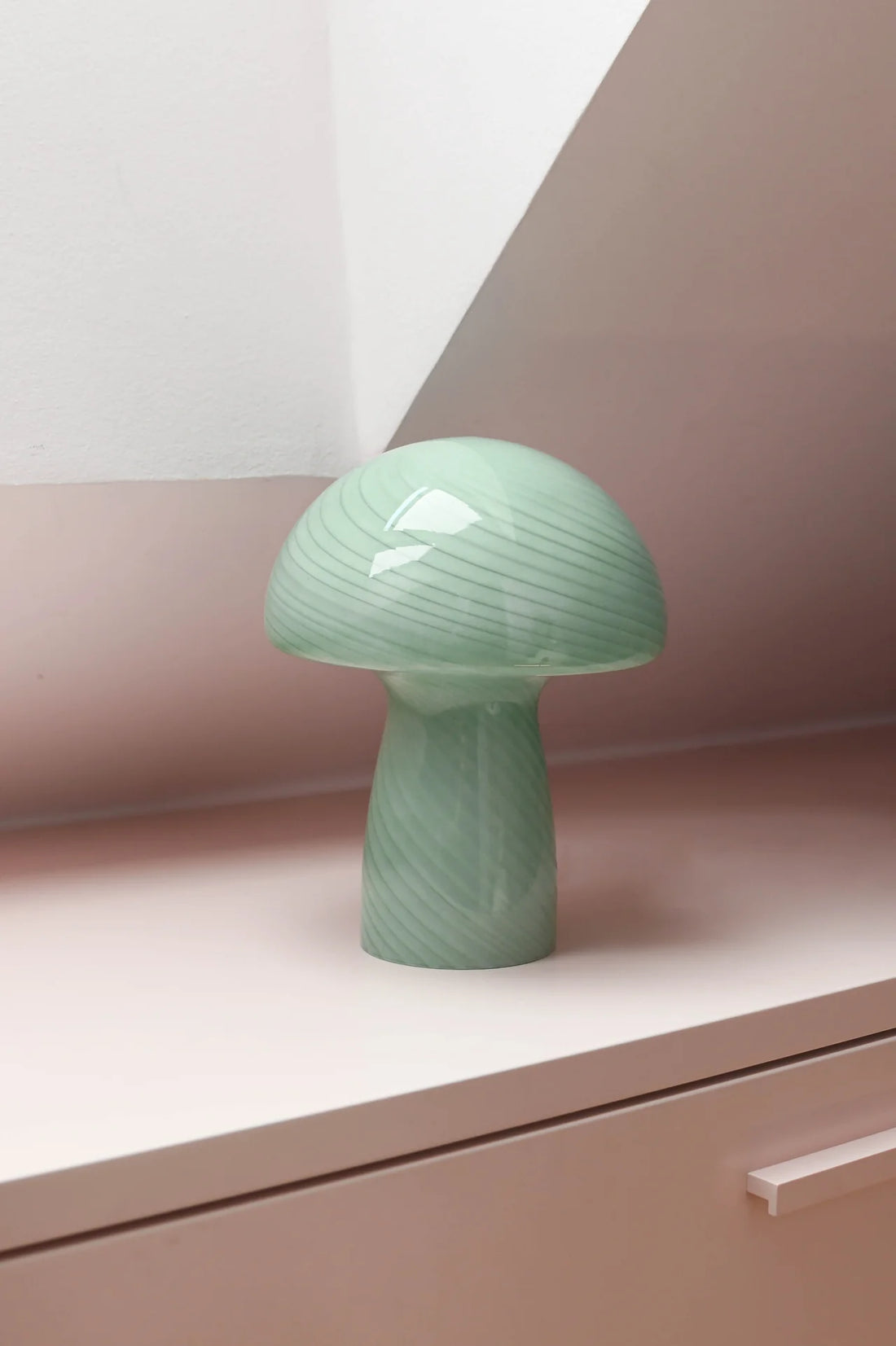 Bahne - fungal lamp / mushroom table lamp, mint - H23 cm.