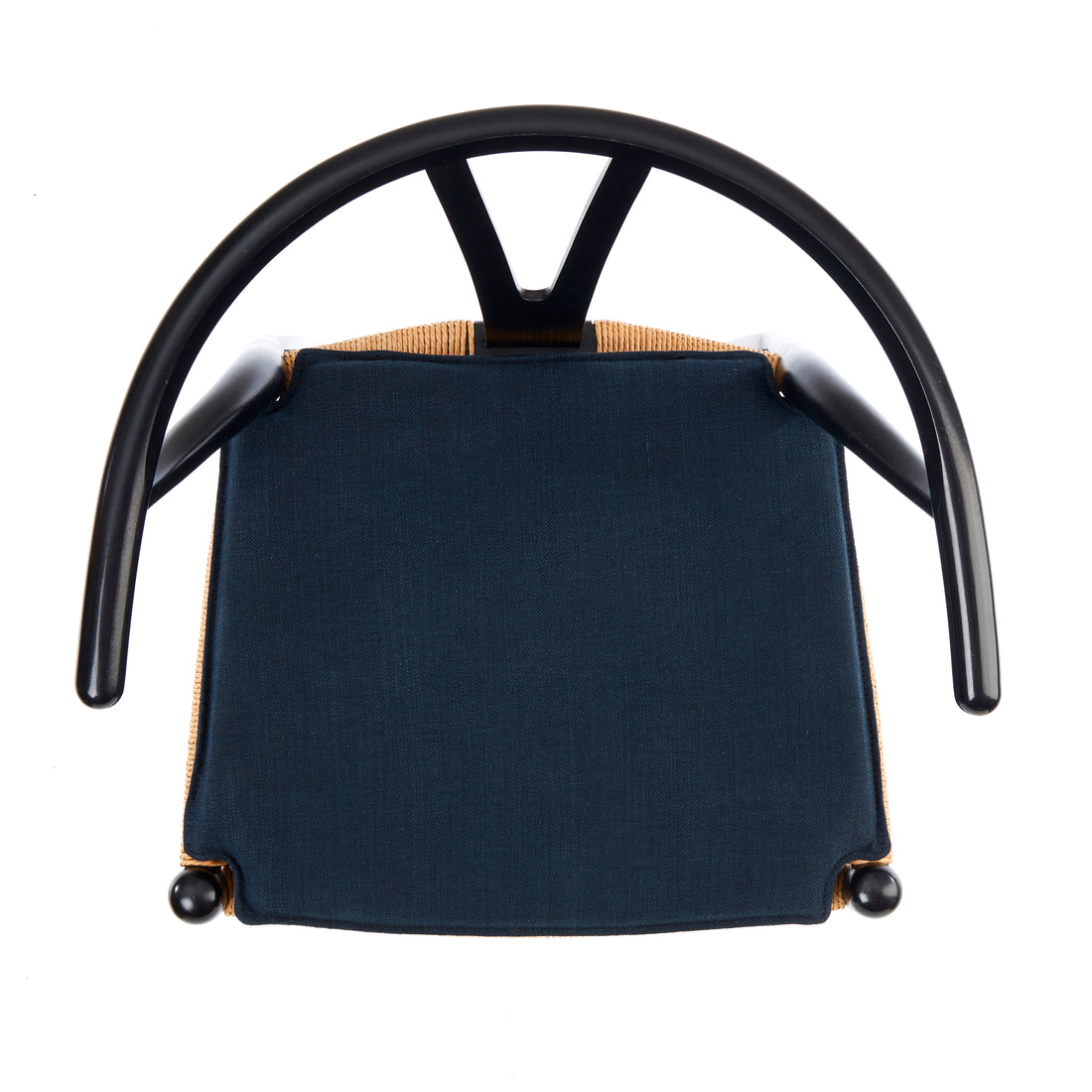 Cushion to Hans J. Wegner Y-chair Ch24 in black fabric padding