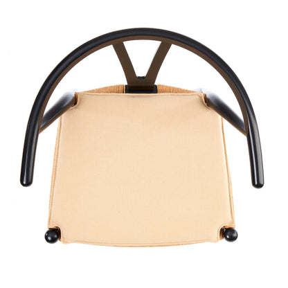 Hynde til Hans J. Wegner Y-stol CH24 i lys beige stof polstring - Hynder til Hans J. Wegner CH24 Y-stol - DesignGaragen.dk