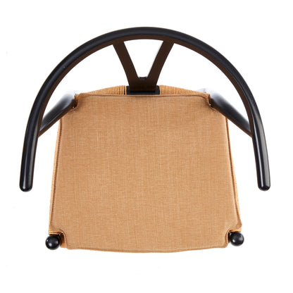 Cushion to Hans J. Wegner Y-chair ch24 in frayed beige fabric padding